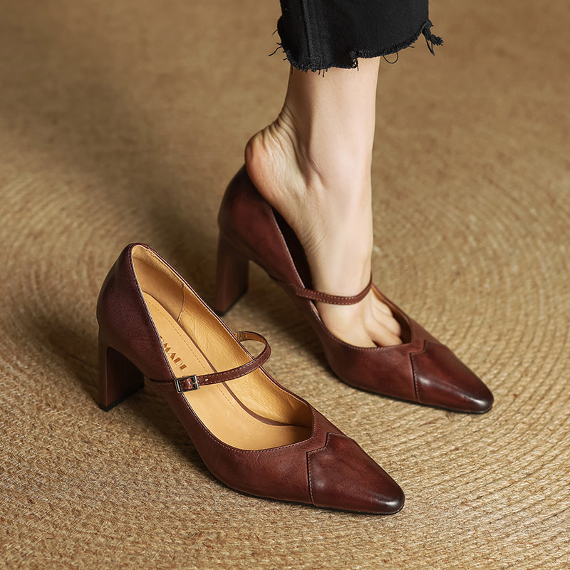 Emily Authentic Leather High Heels