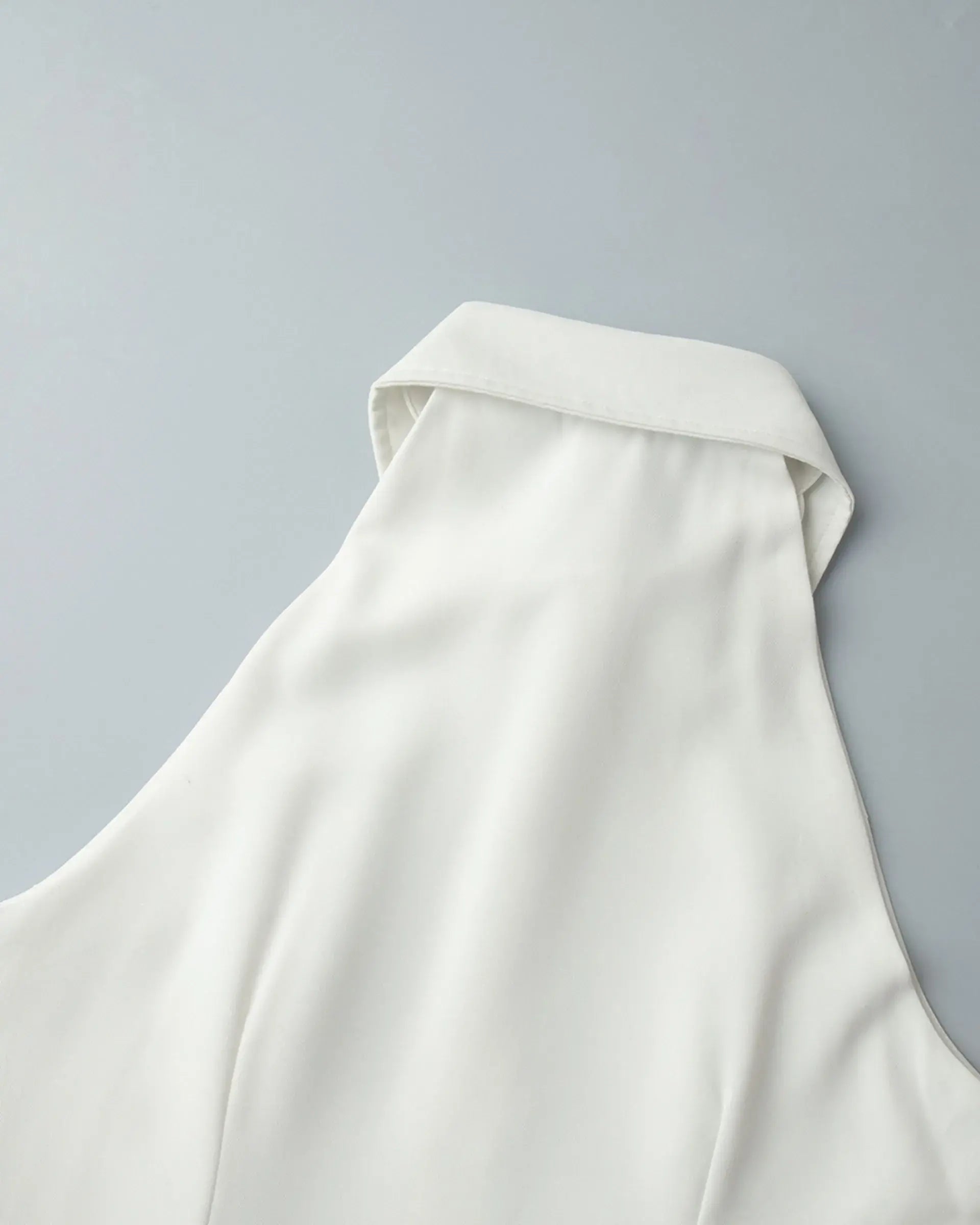 Lapel sleevless Button-up Dress