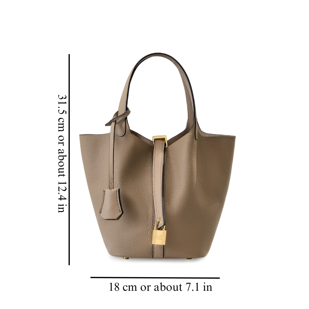 ROSELLE - VEGAN LEATHER BUCKET TOTE