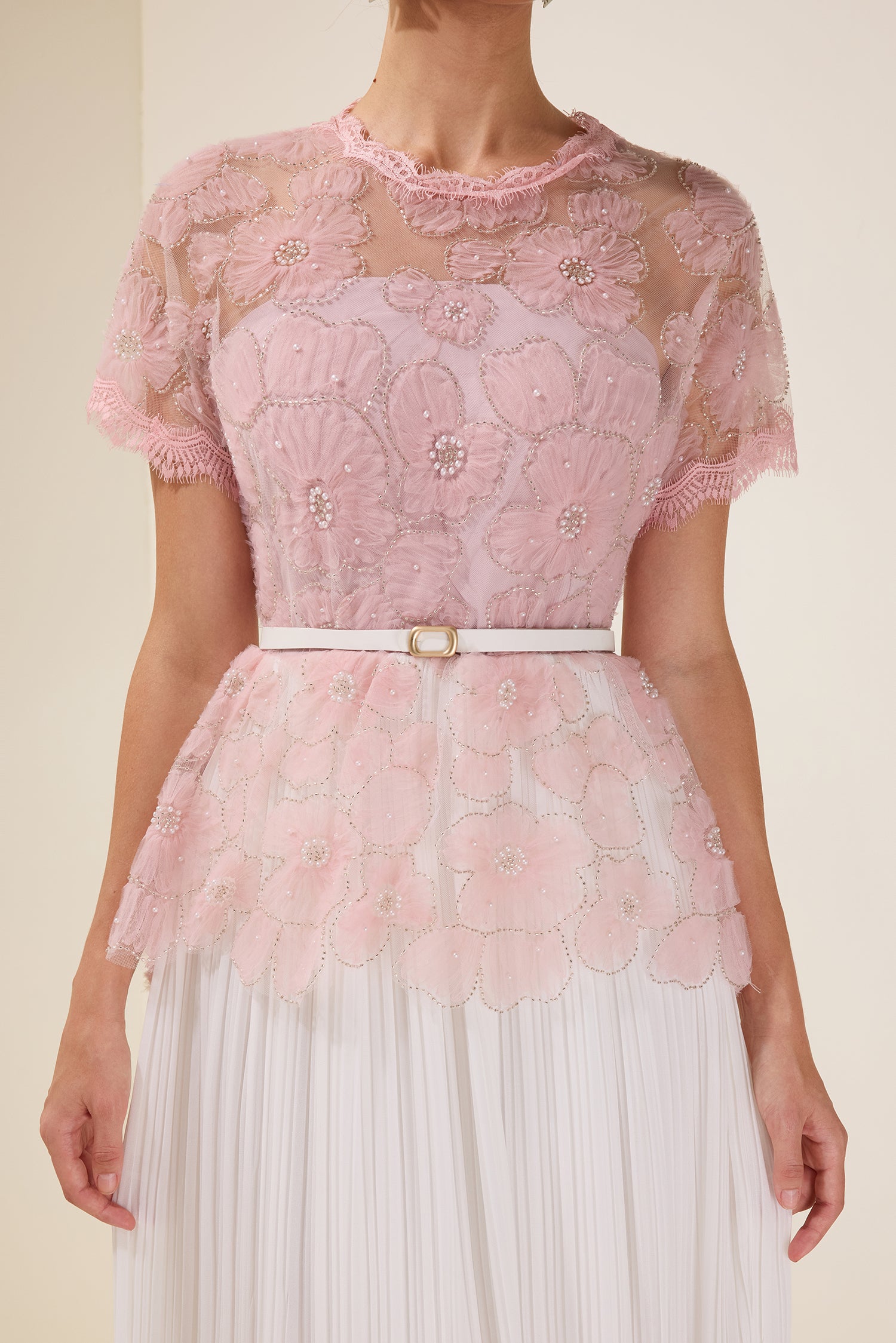 Sabine - Pleated Midi Dress With Belt