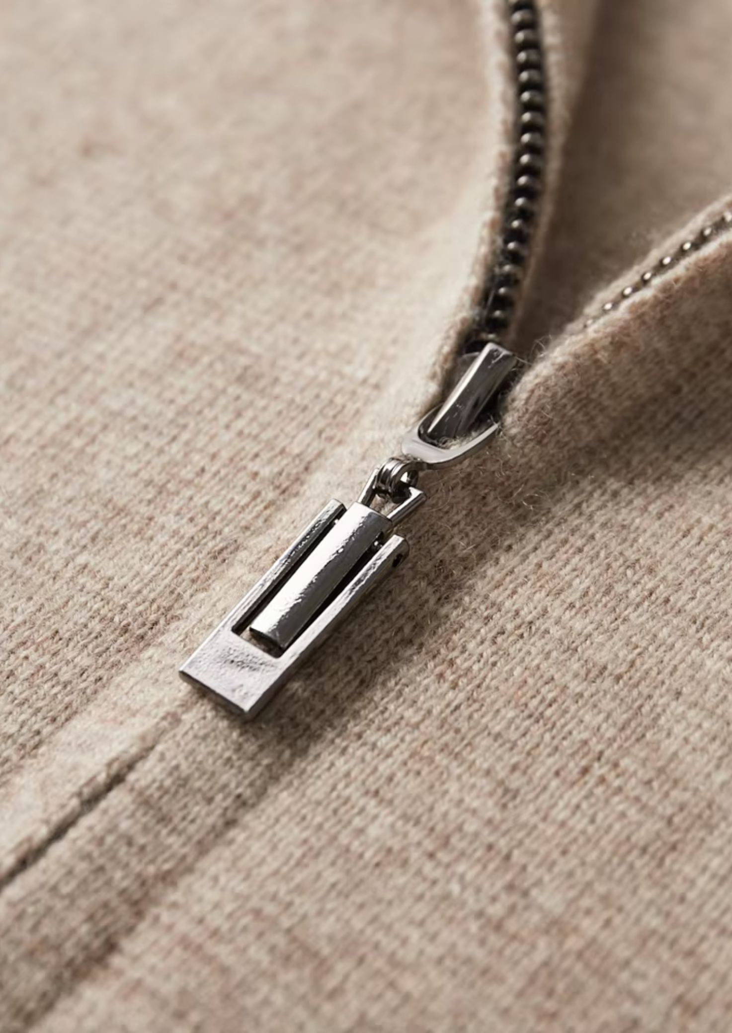 Ultra-Fine Merino Wool Zip Polo Cardigan