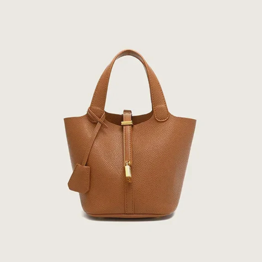 ROSELLE - VEGAN LEATHER BUCKET TOTE