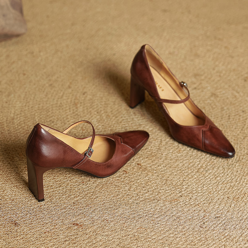 Emily Authentic Leather High Heels