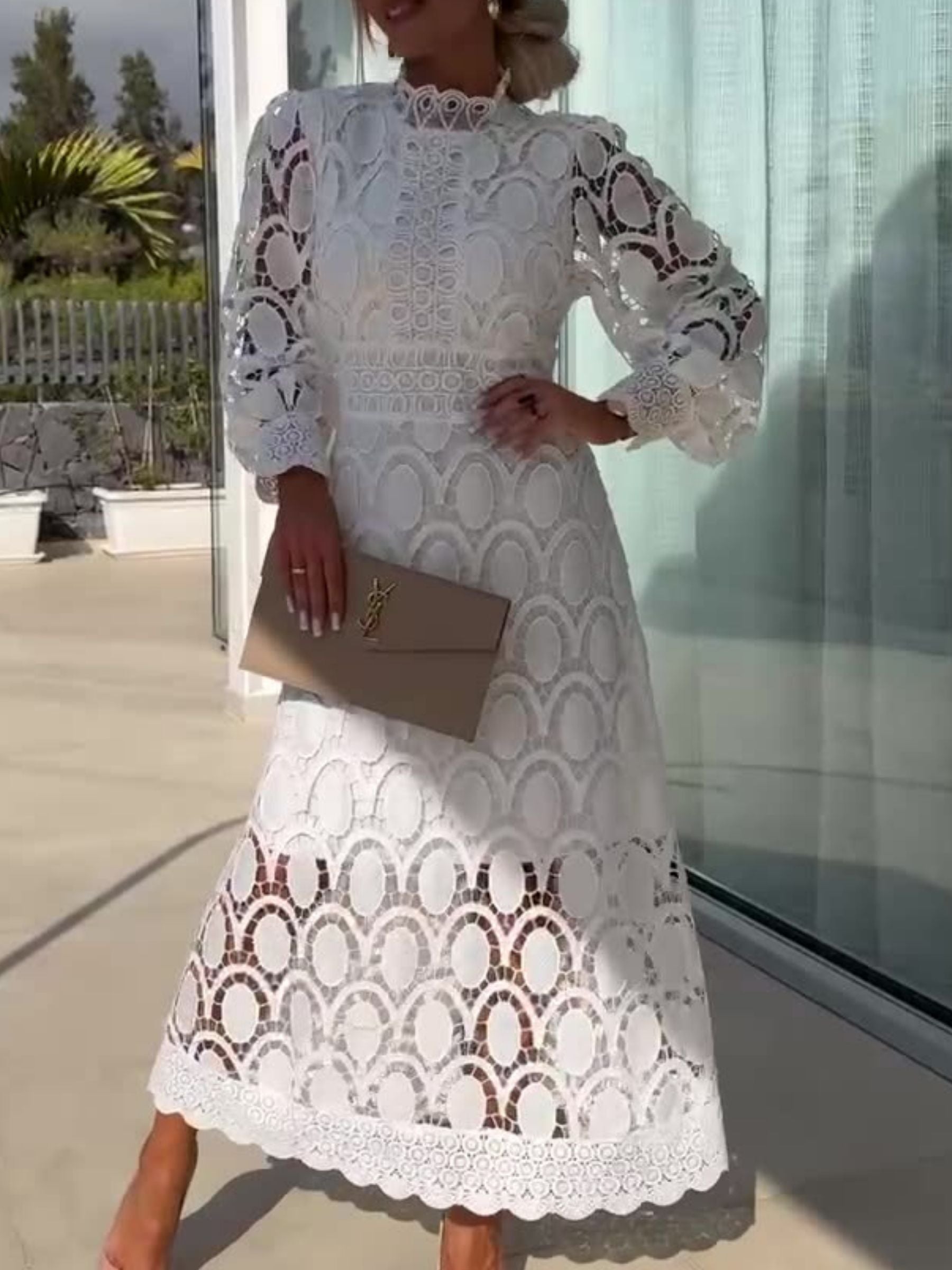 Belle - Frech Lace Puff Sleeve