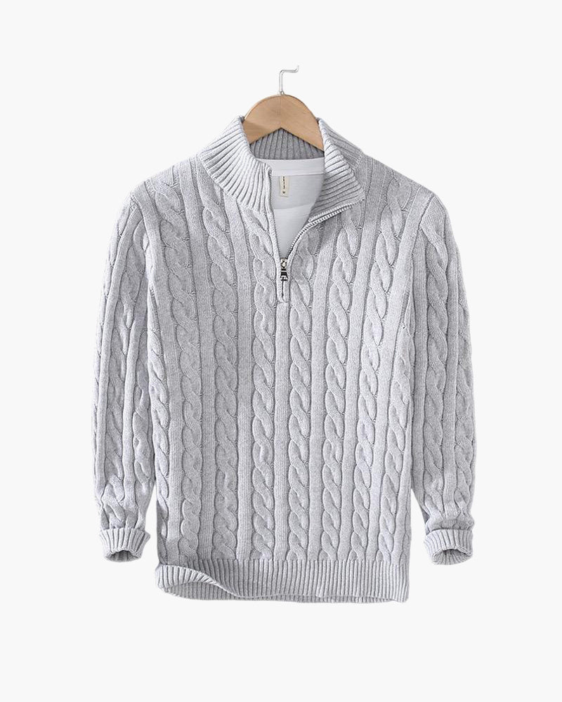Alden Zip-Up Knit Sweater