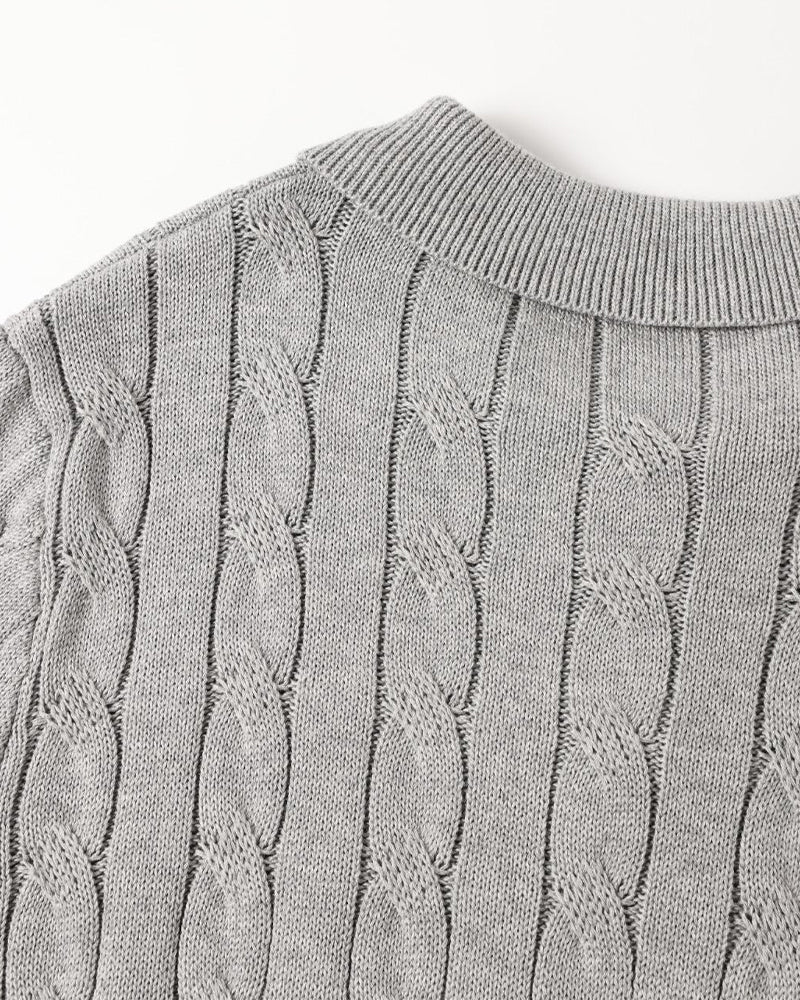 FLORENCE Knit Cable Polo Shirt