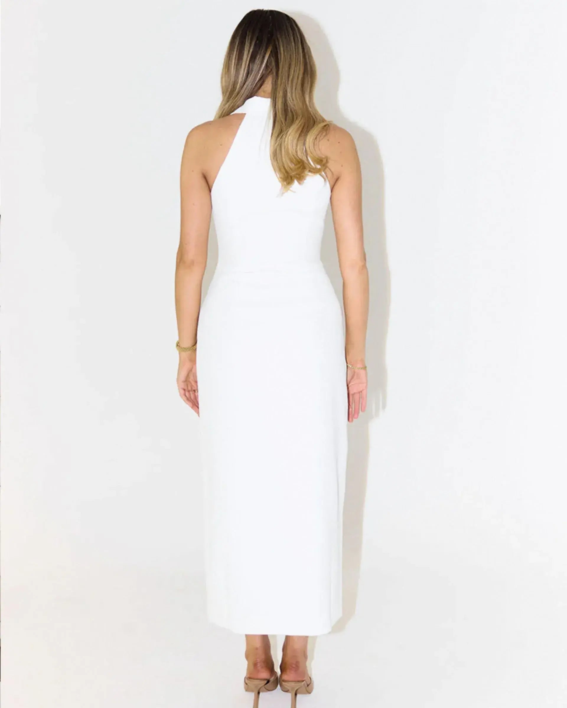 Lapel sleevless Button-up Dress