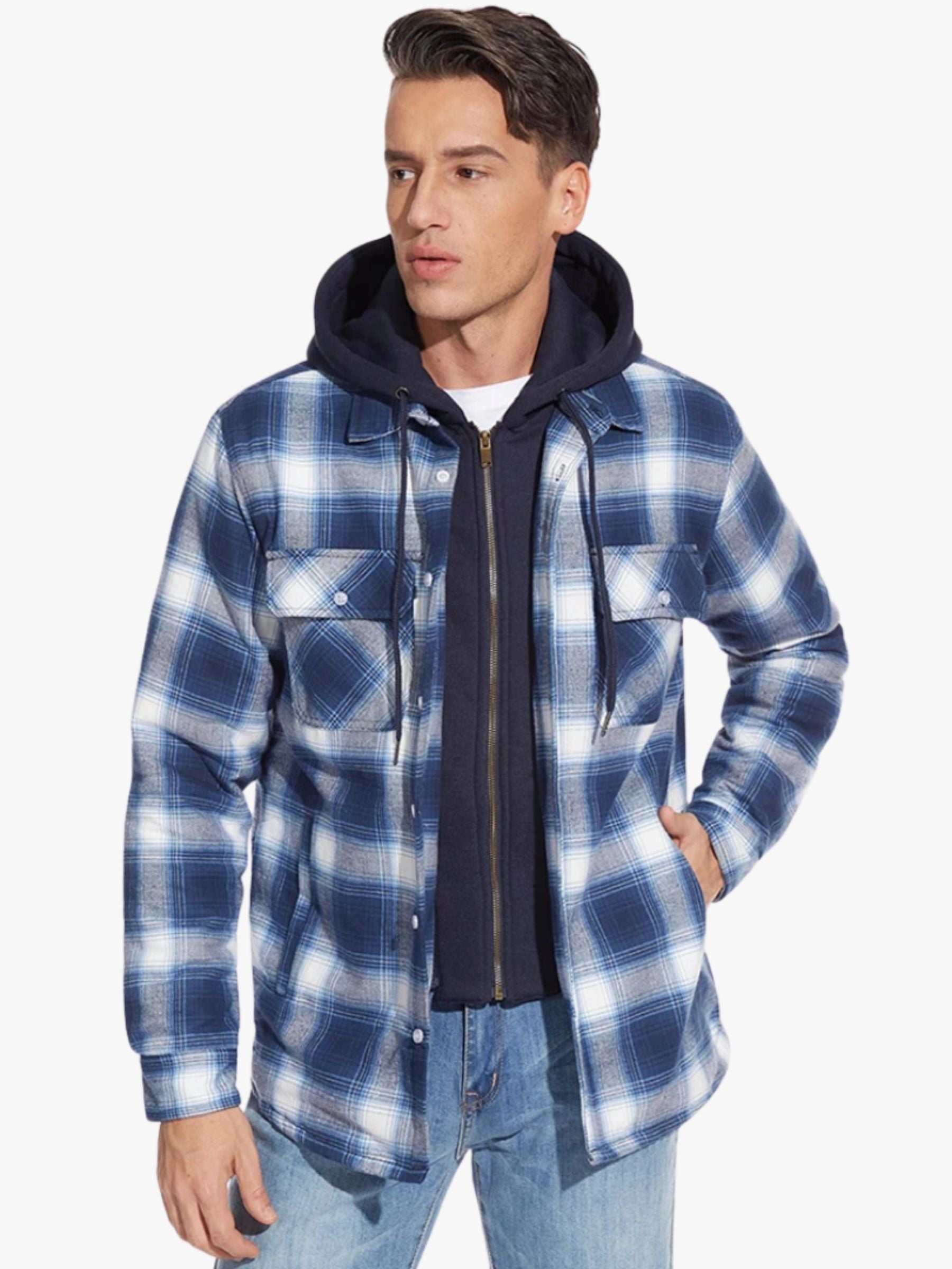 Classic plaid hooded jacket - Othello