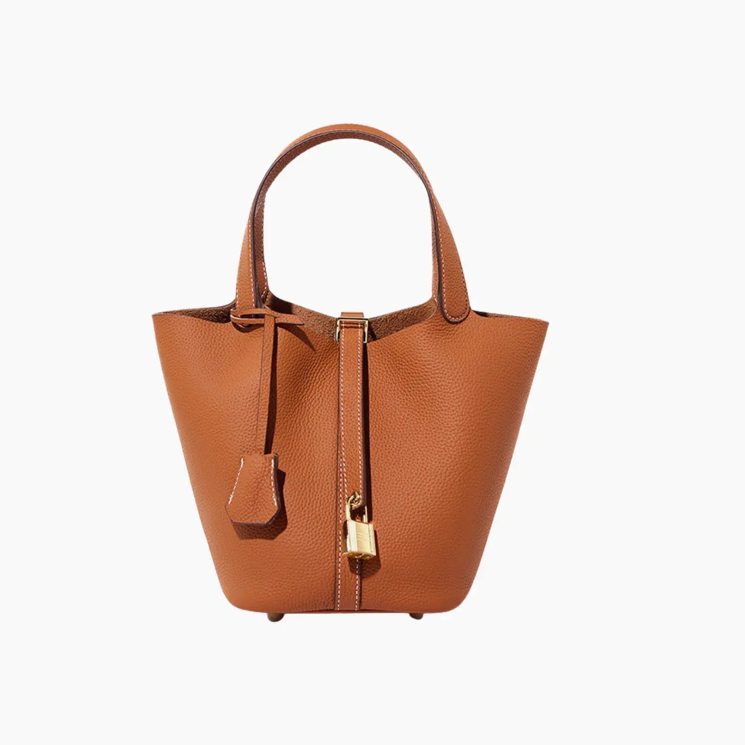 Bellara Genuine Leather Gold Buckle Tote Bag