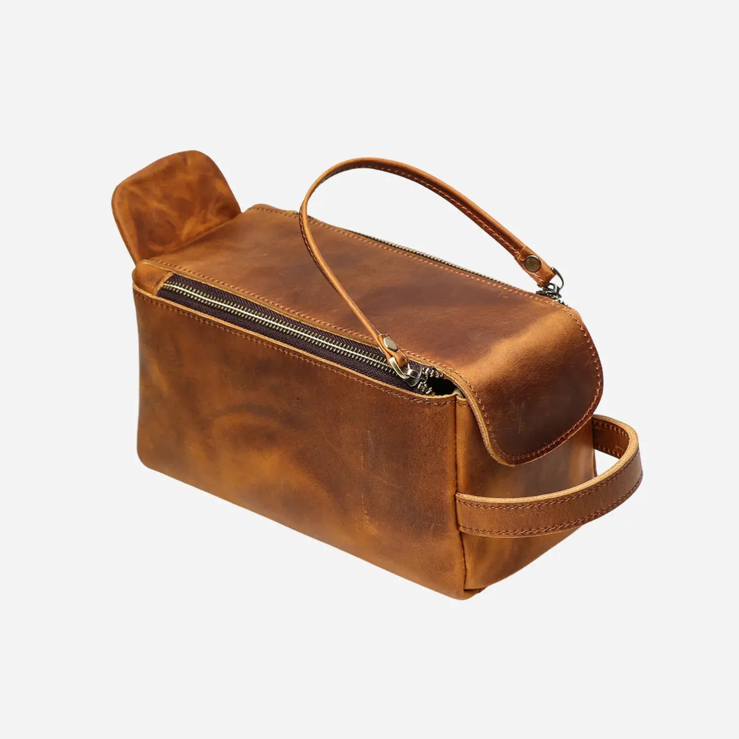 Carter - Handmade Leather Toiletry Bag