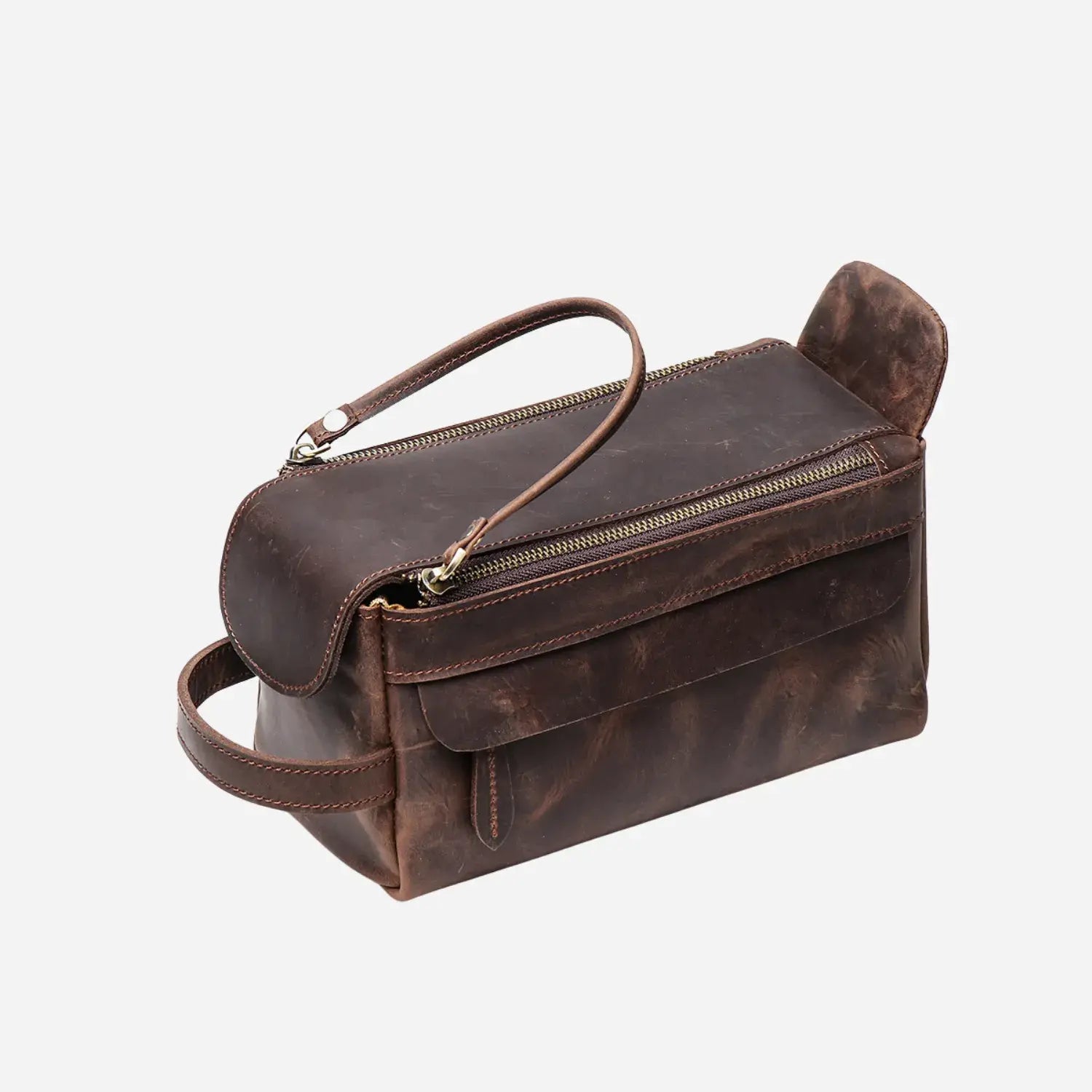 Carter - Handmade Leather Toiletry Bag