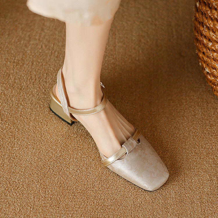 Evana Back-strap Heels