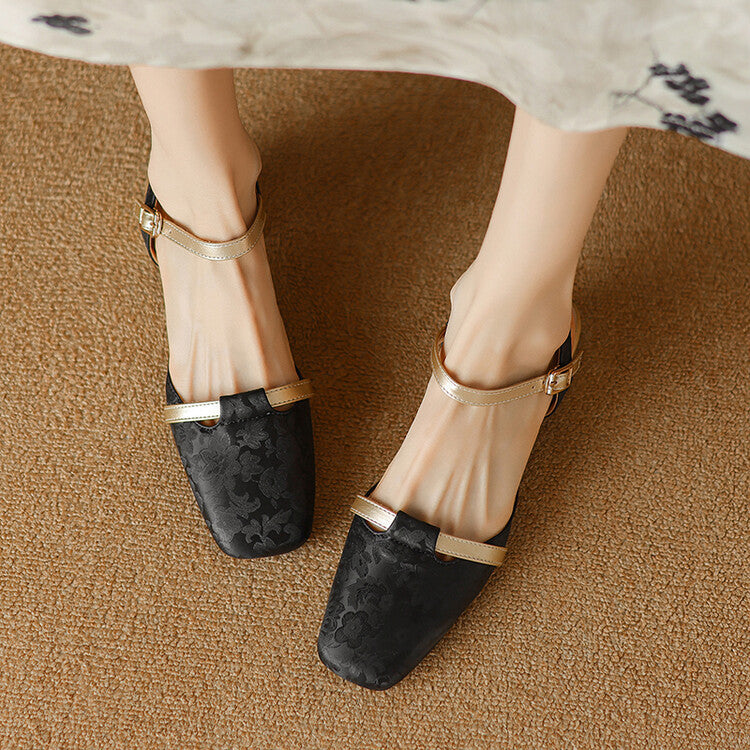 Evana Back-strap Heels