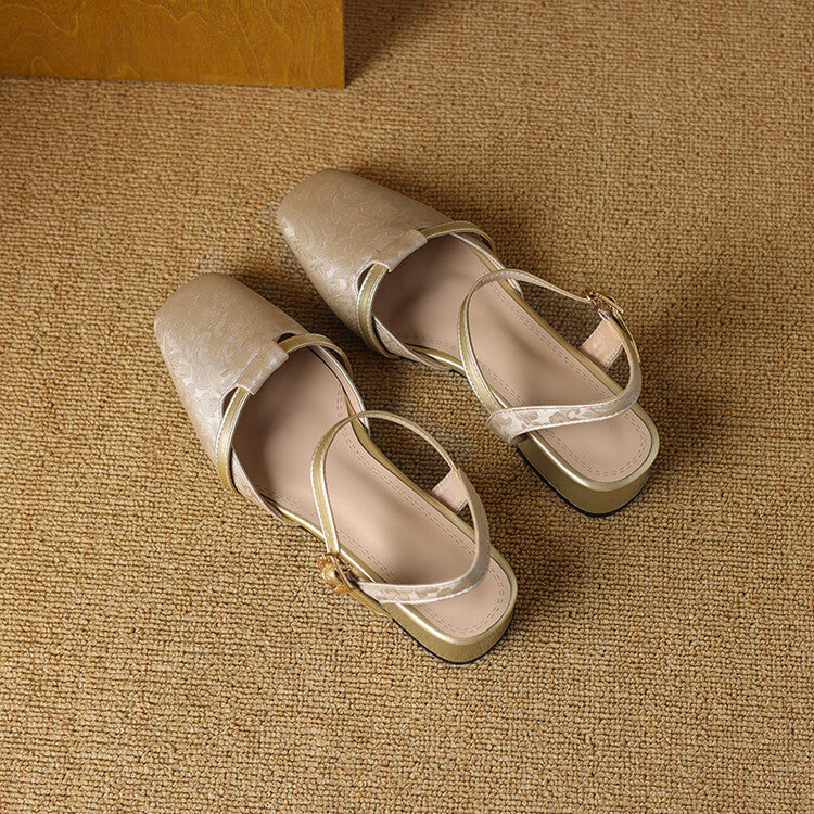 Evana Back-strap Heels