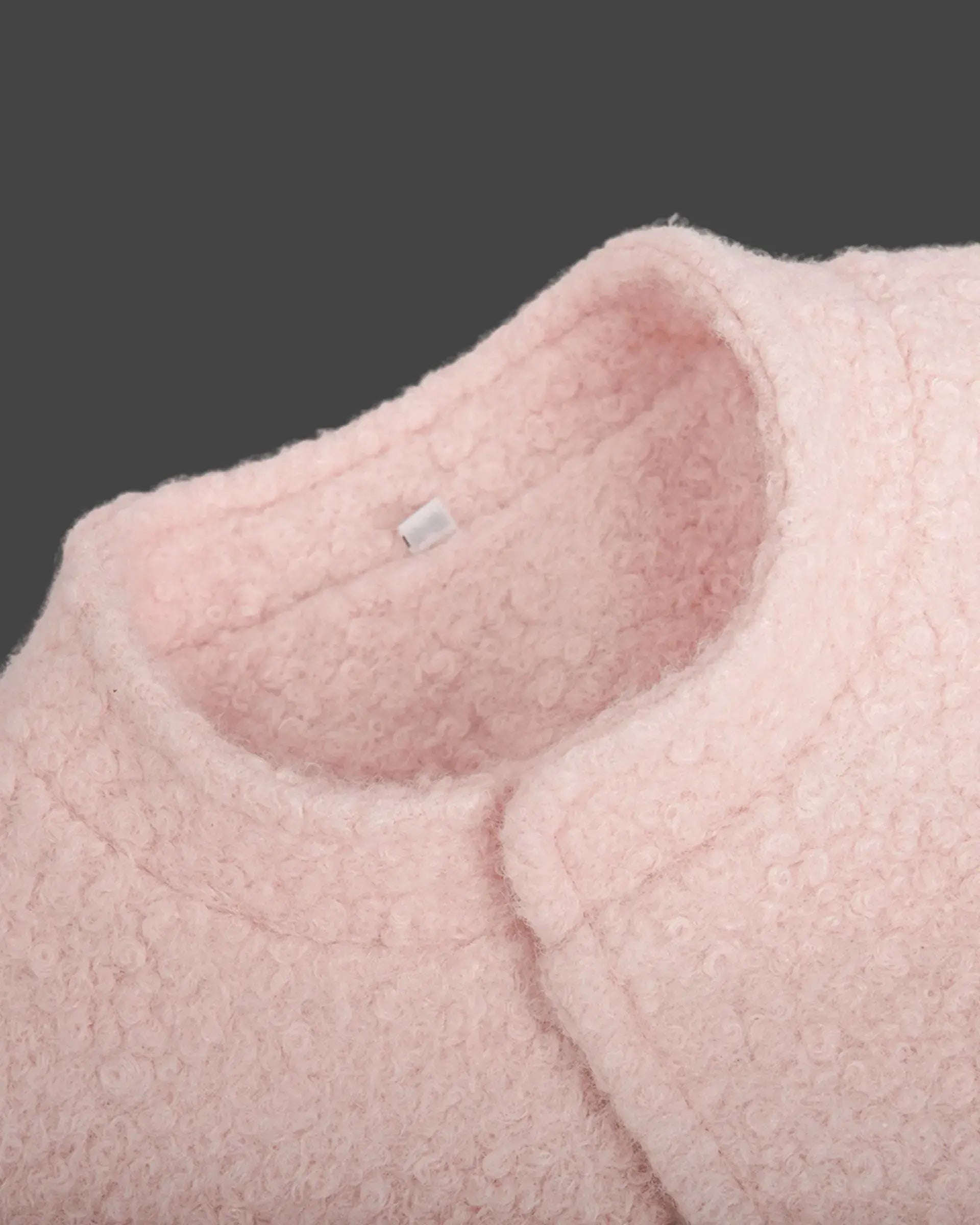 Fur Pink Jacket Dropped Shoulder