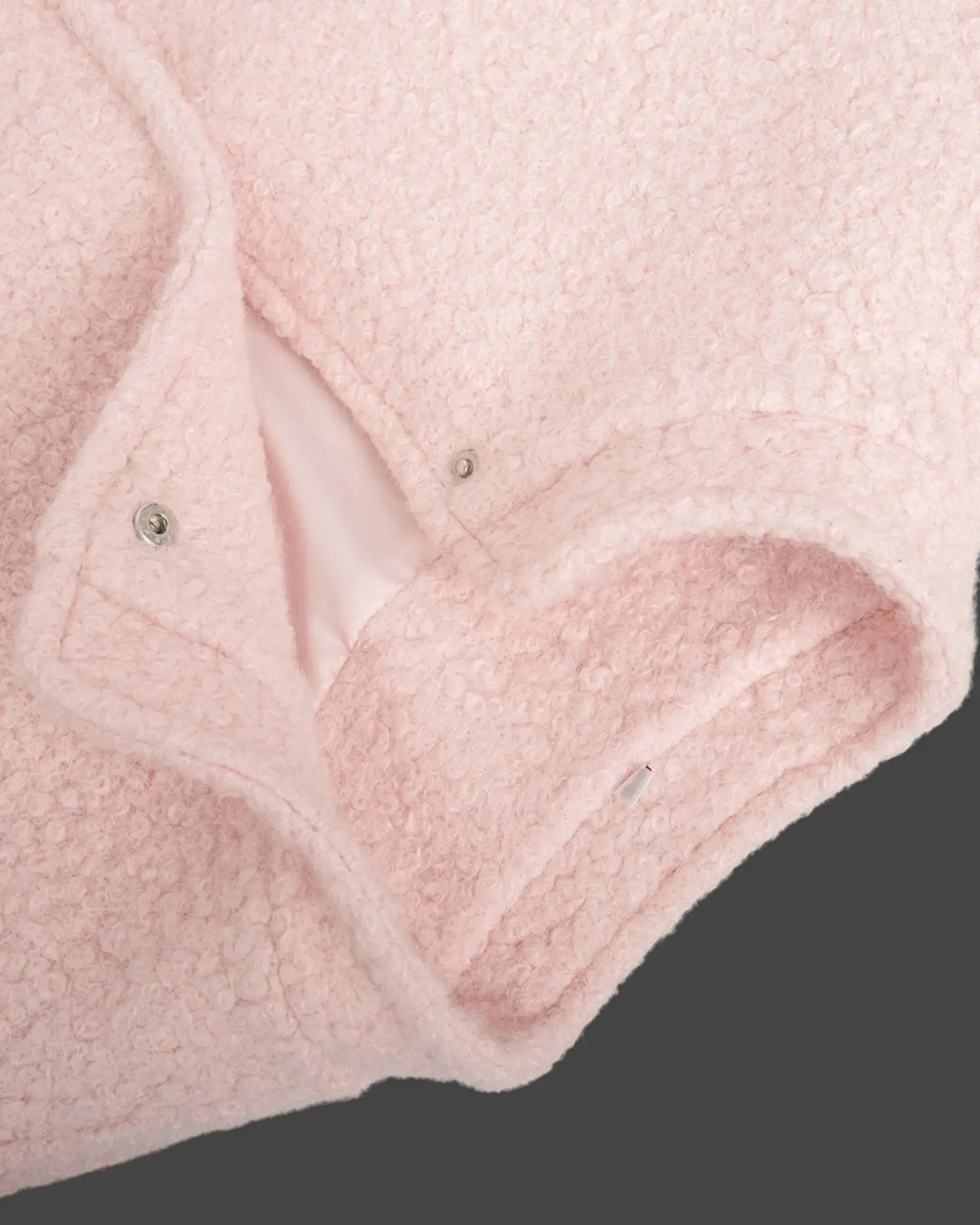 Fur Pink Jacket Dropped Shoulder