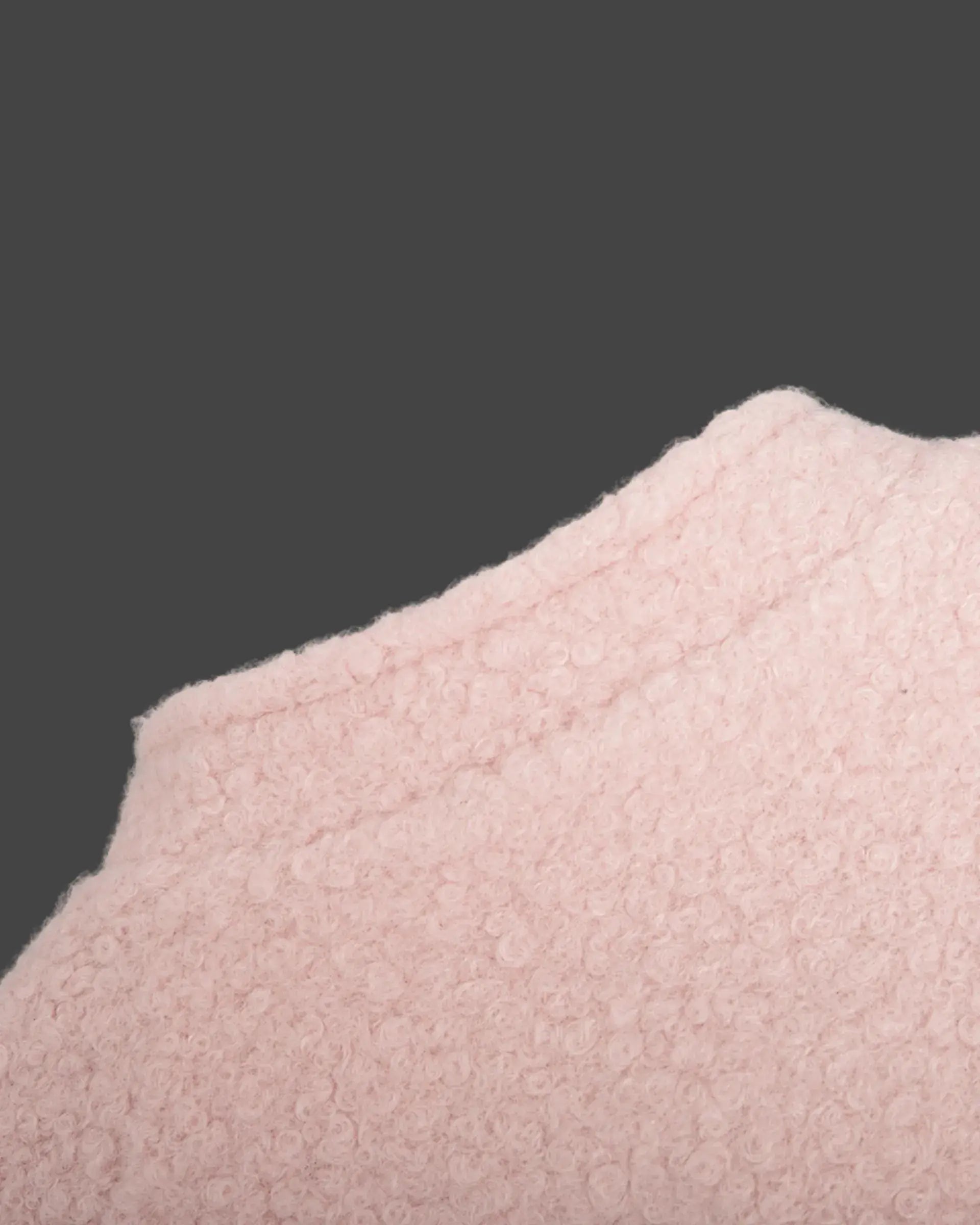 Fur Pink Jacket Dropped Shoulder