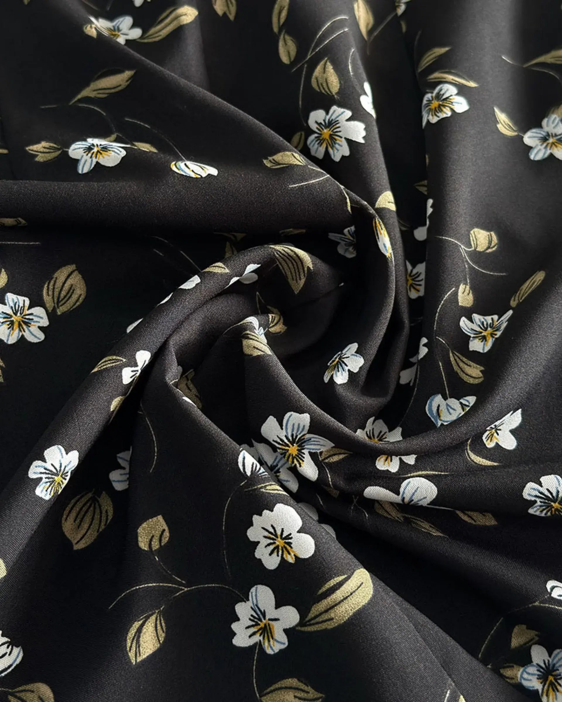 Elegant Black Floral Mini Dress