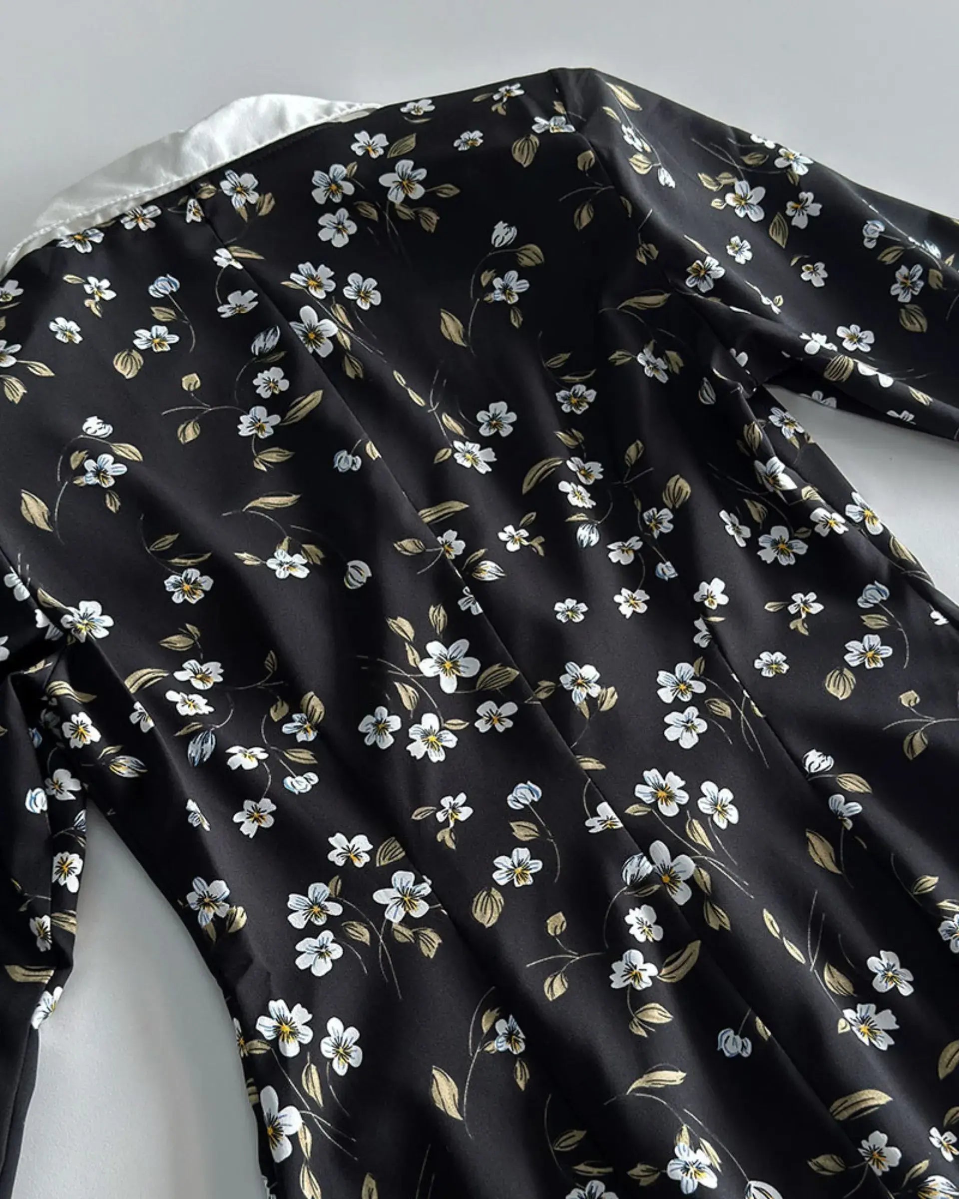 Elegant Black Floral Mini Dress