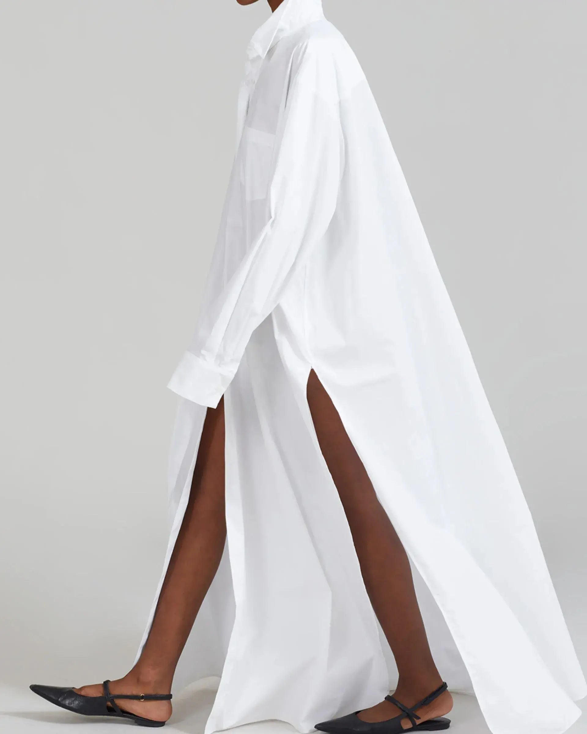 French Lazy Loss Long-Shirt Dress