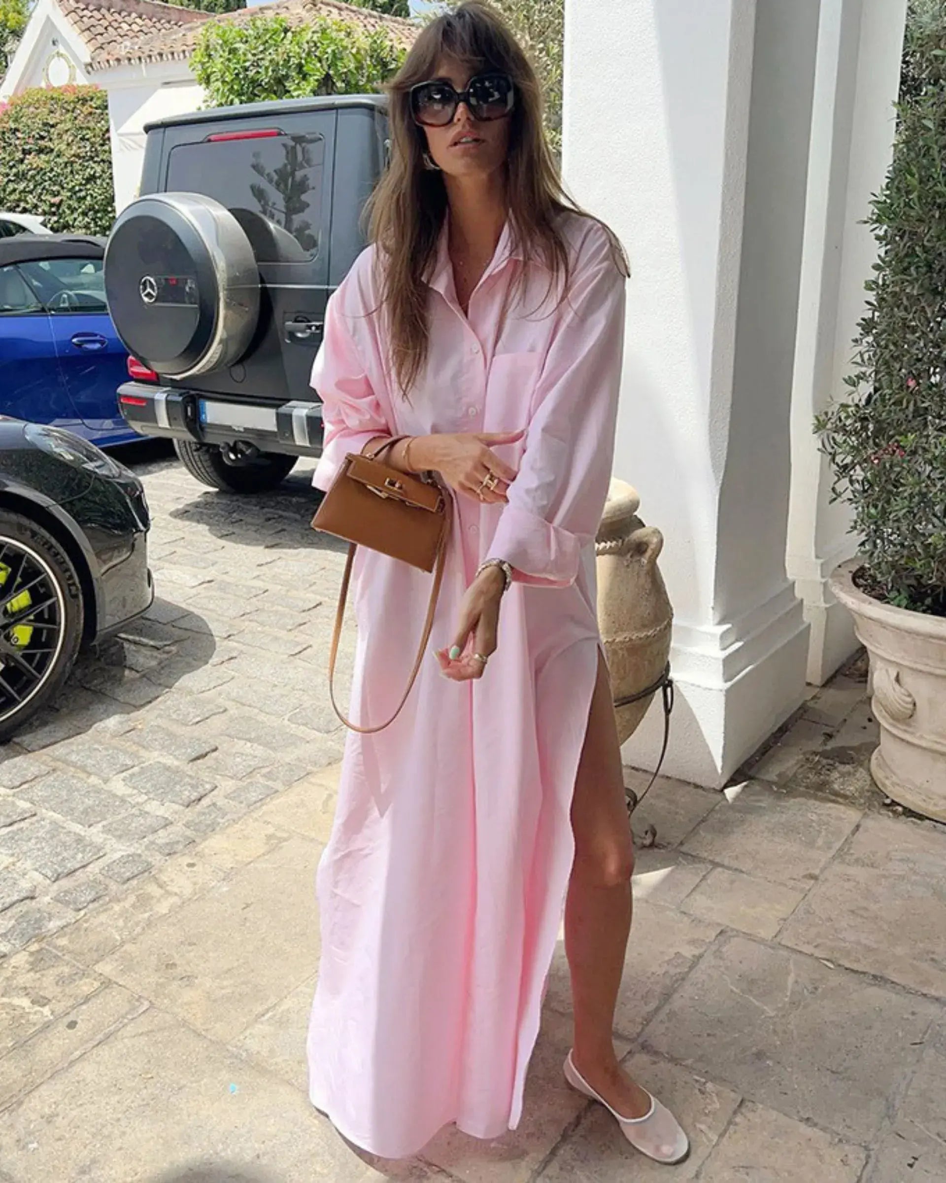 French Lazy Loss Long-Shirt Dress