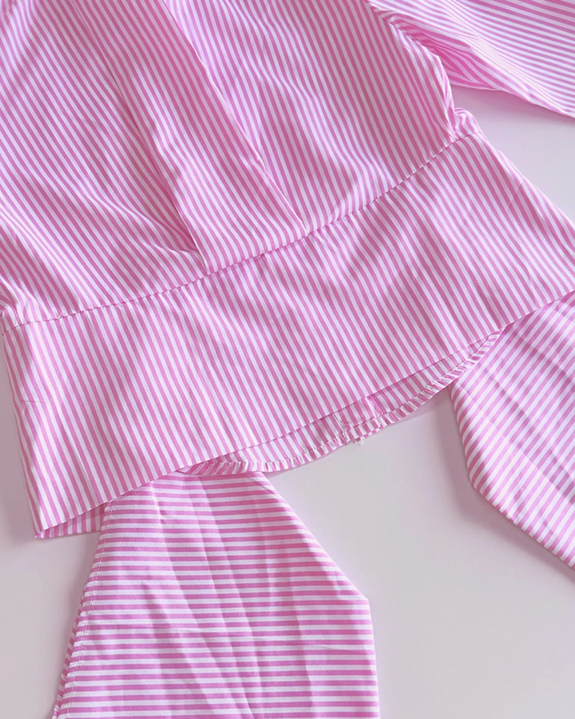 French Striped Shirt with Belt