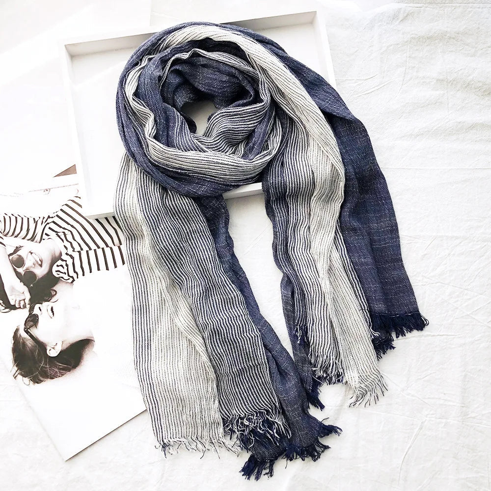 Silas Stripe Linen Scarf