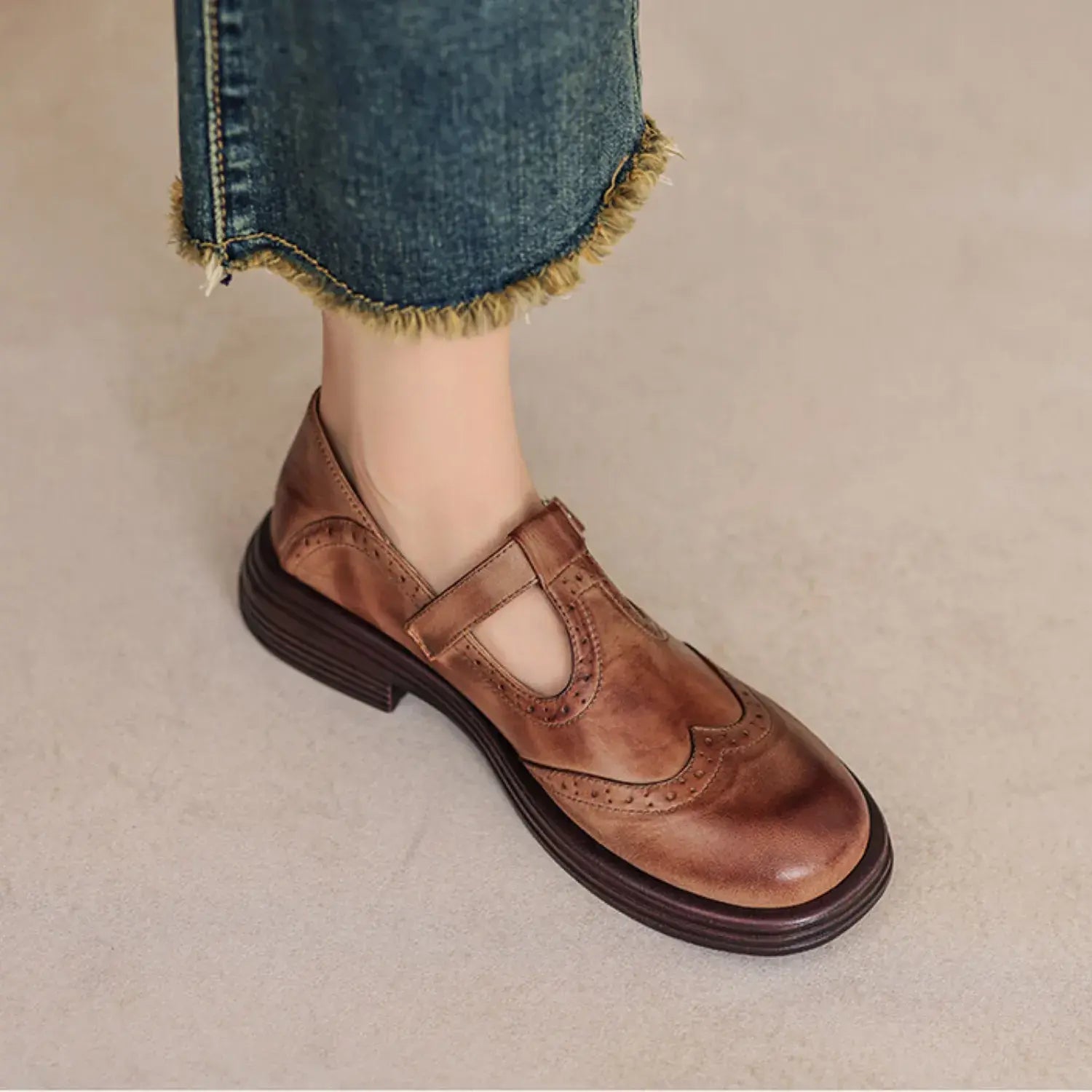 Isella Leather Orthopedic Mary Jane Shoes