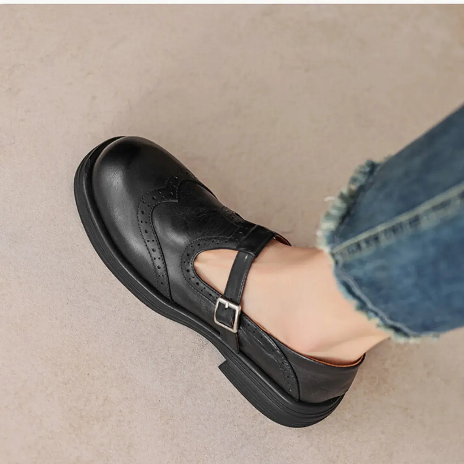Isella Leather Orthopedic Mary Jane Shoes