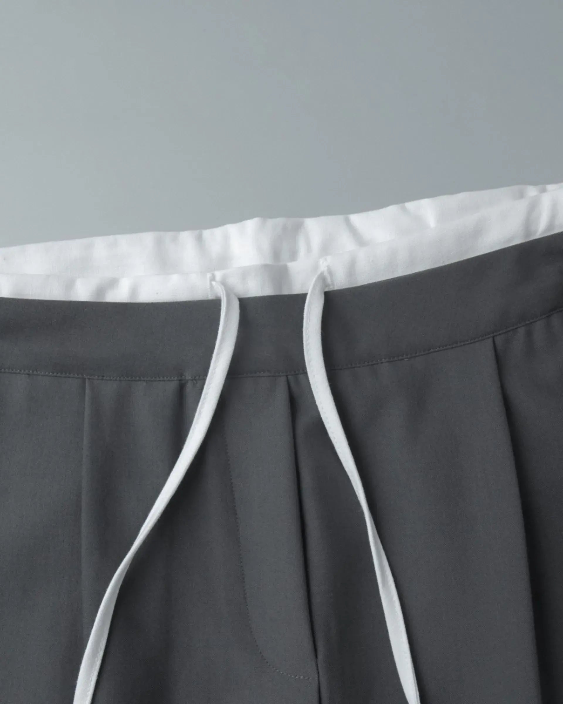 Loss Pants with Faux Two-piece Lace-up Design