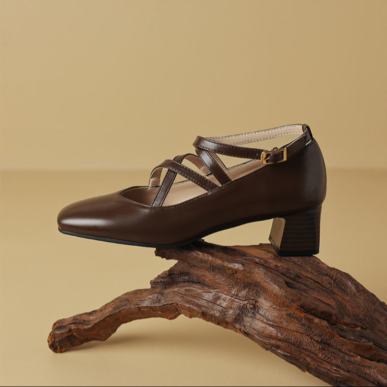 Mireya - Genuine Leather Heels