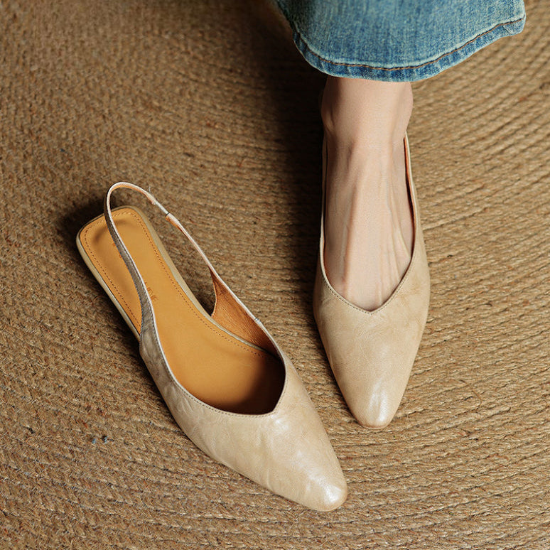 Amelie Genuine Leather Slingback Shoes