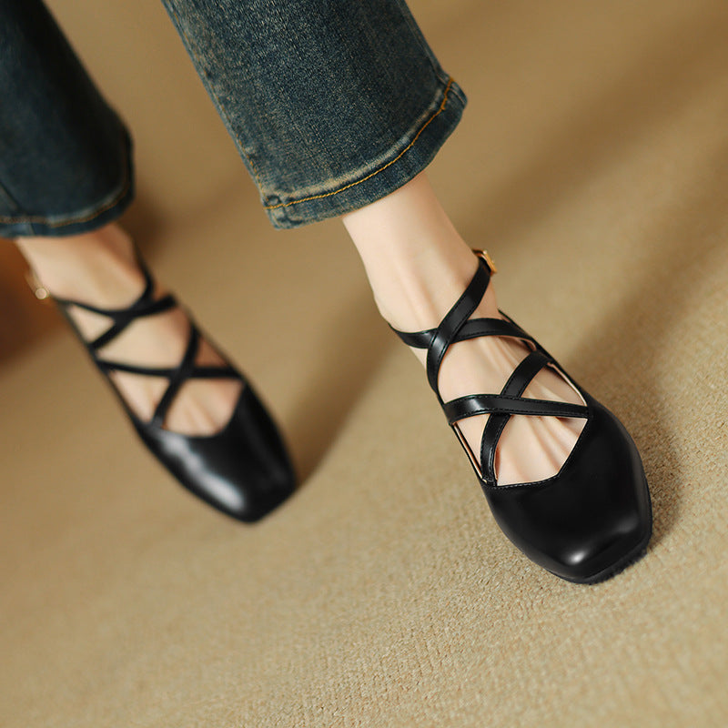 Mireya - Genuine Leather Heels