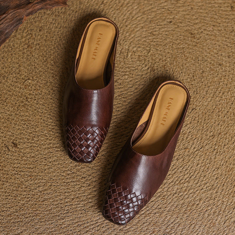 Dalvi Genuine Leather Slip-On Mules