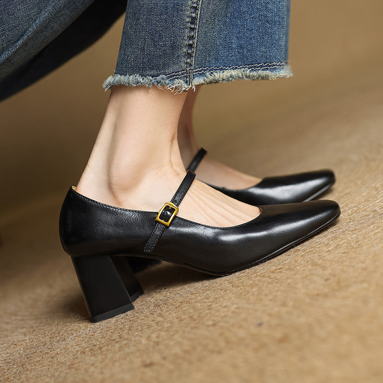 Lenara Authentic Leather High Heels