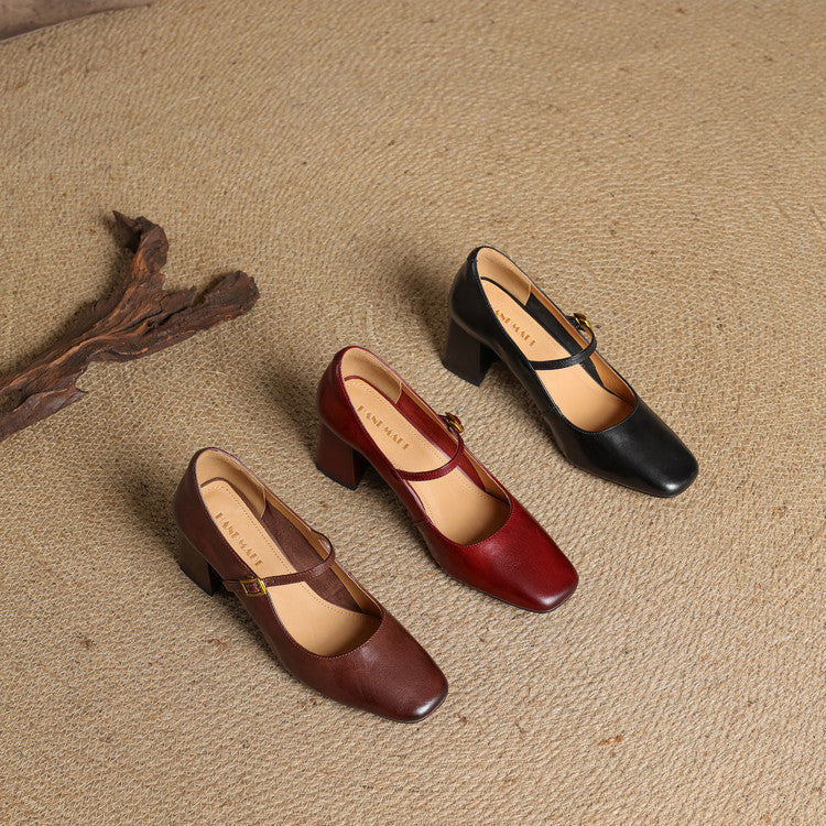 Lenara Authentic Leather High Heels