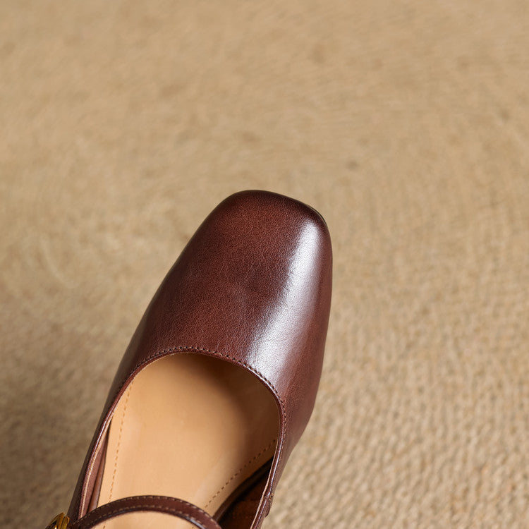 Lenara Authentic Leather High Heels