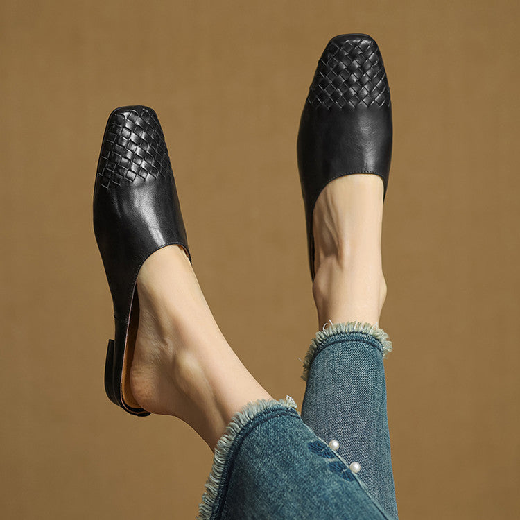 Dalvi Genuine Leather Slip-On Mules