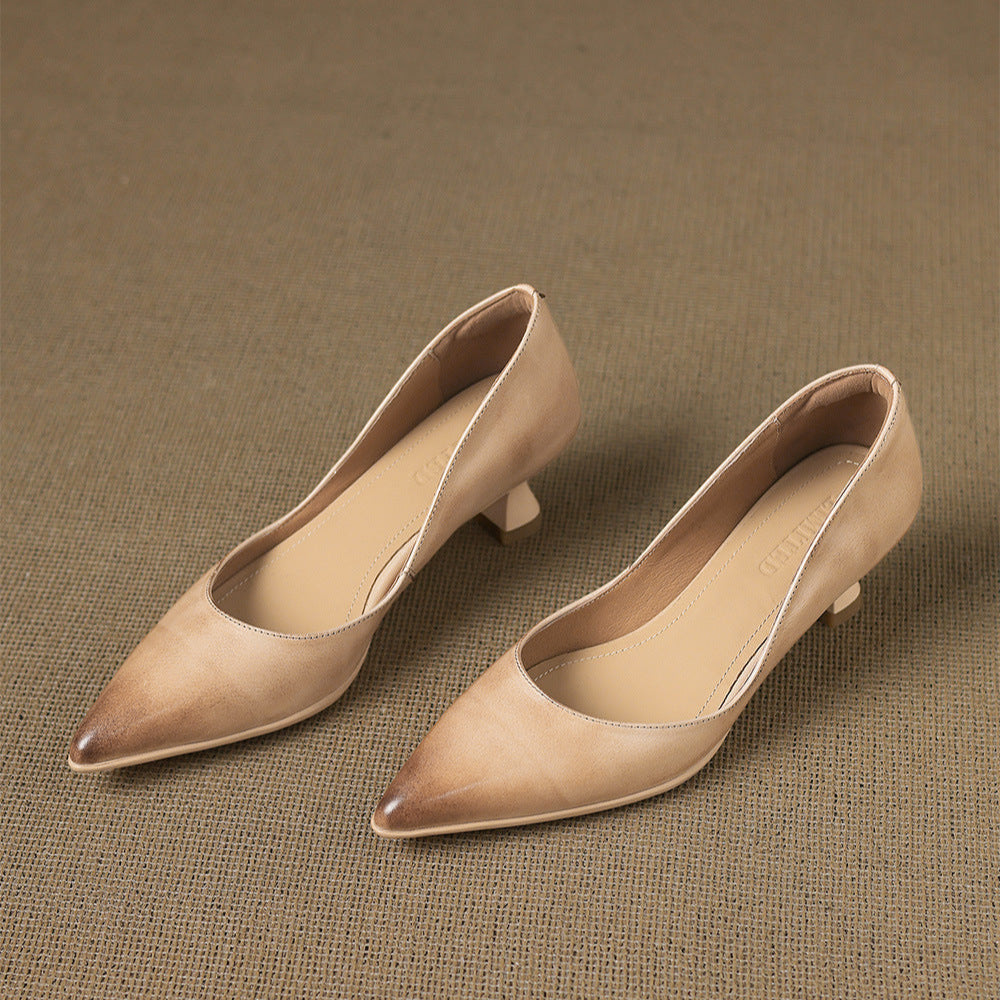 Manon - Genuine Leather High Heels