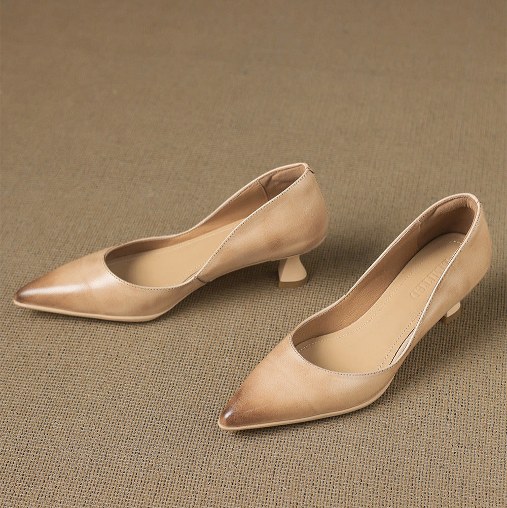 Manon - Genuine Leather High Heels