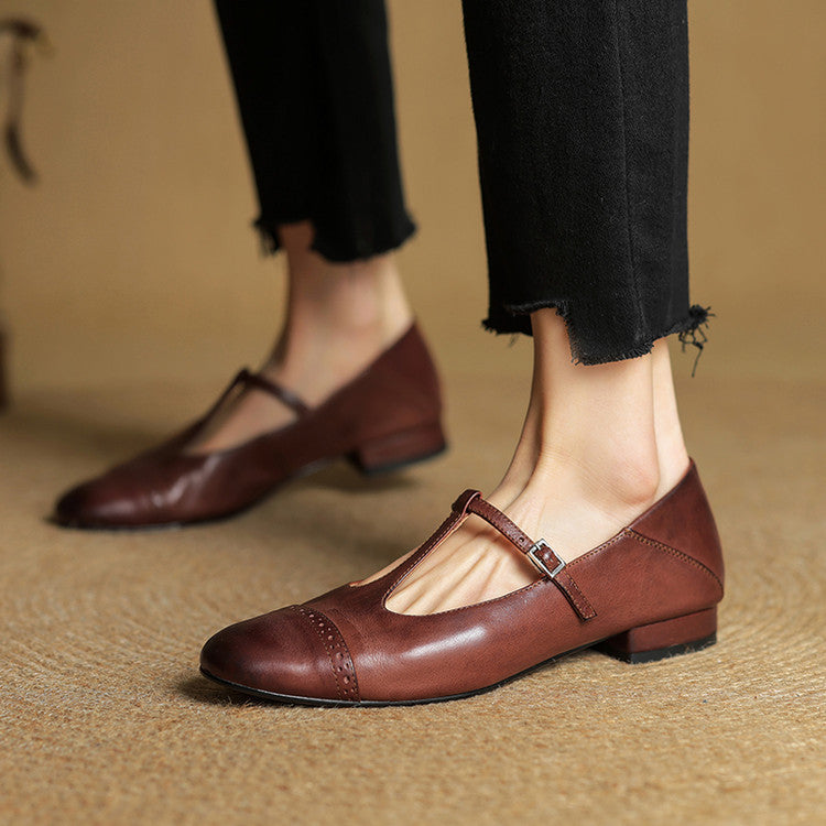 Harriet Real Leather Ballet Flats Shoes