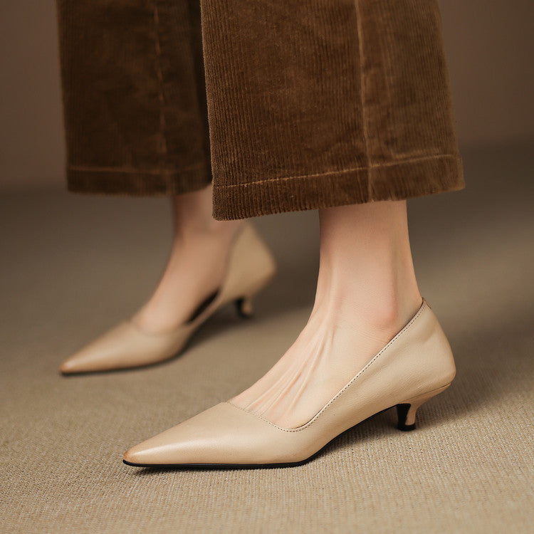 Vienna - Genuine Leather Heels Shoes