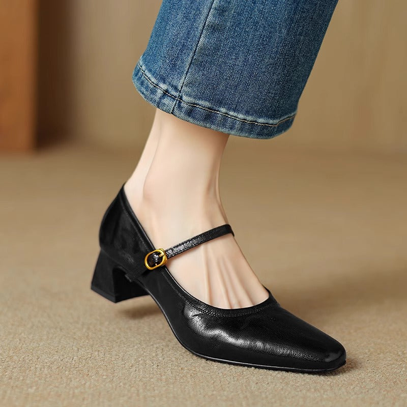 Remina Genuine Leather High Heels