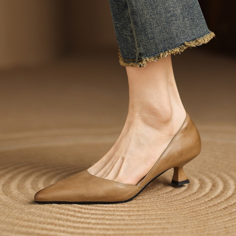 Carlen Authentic Leather High Heels