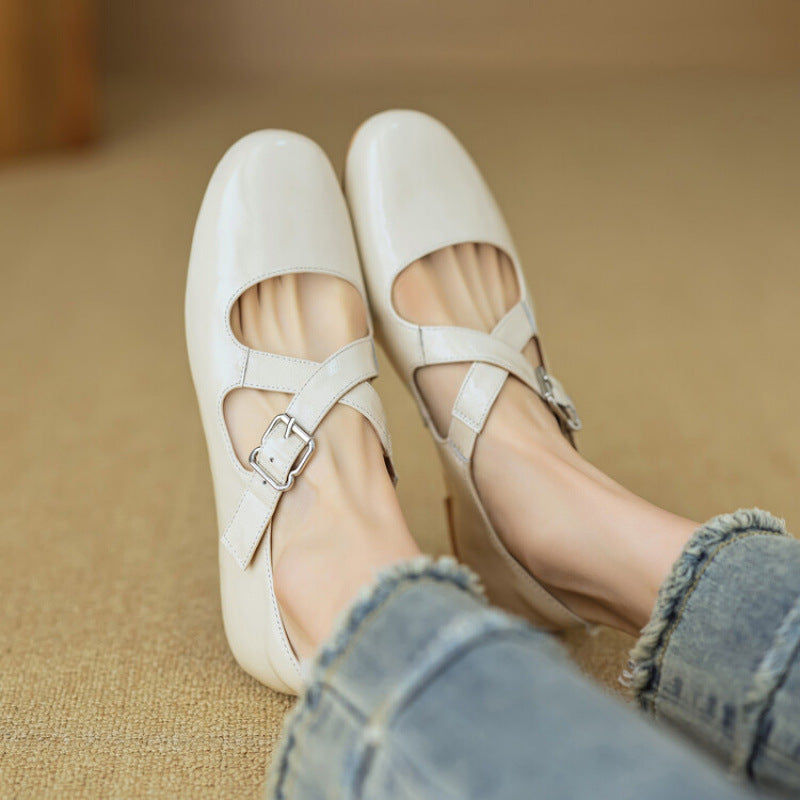 Valora Genuine Leather Ballet Shoes