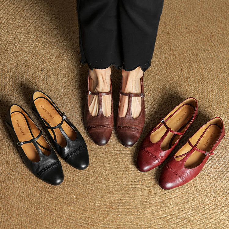 Harriet Real Leather Ballet Flats Shoes