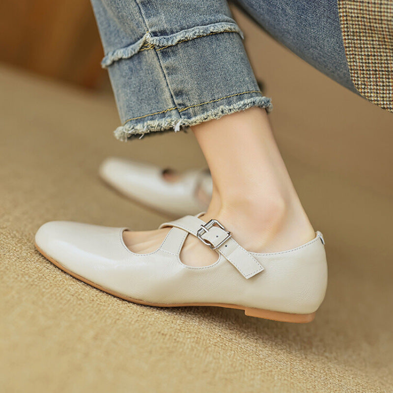 Valora Genuine Leather Ballet Shoes