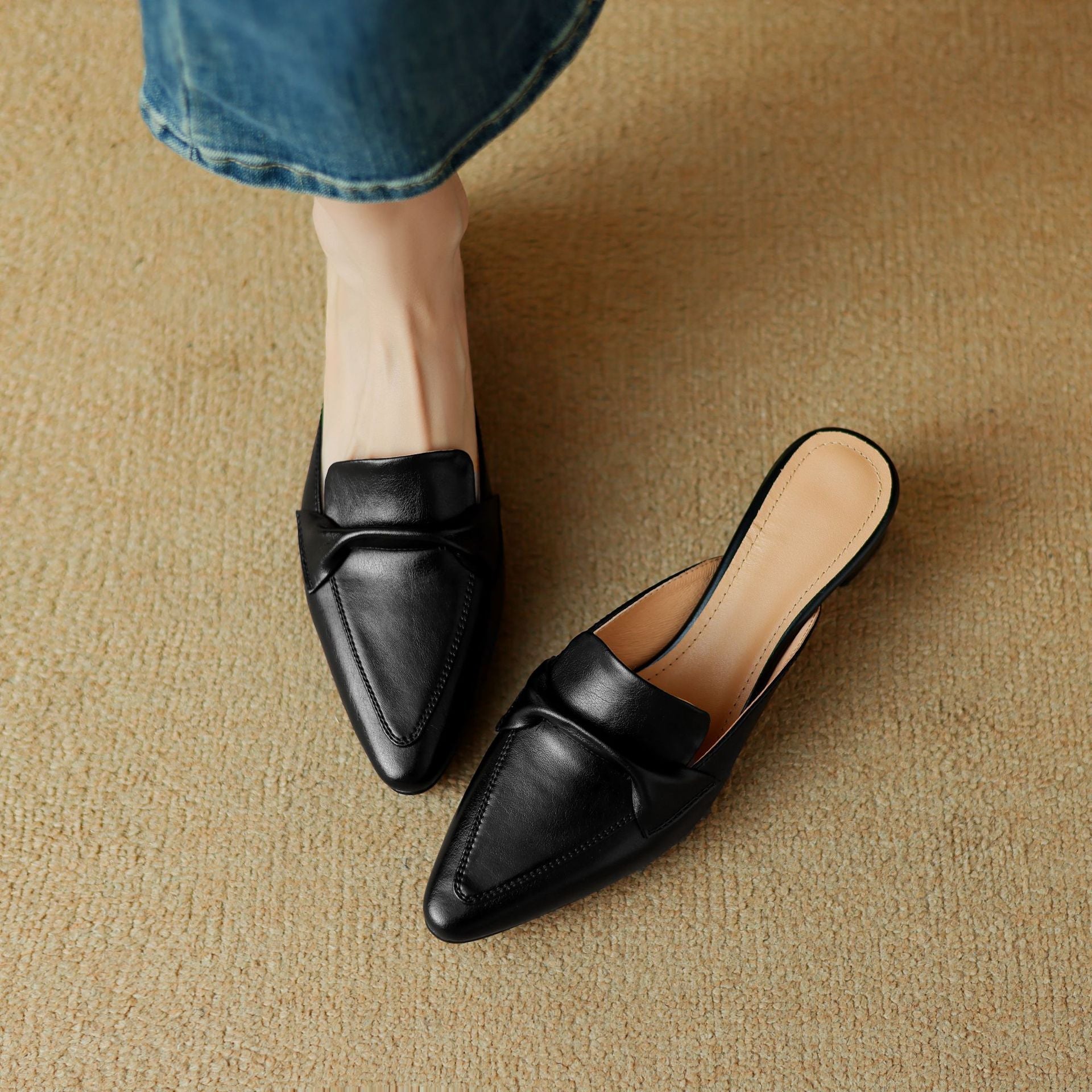 Genuine Leather Erlen Mules