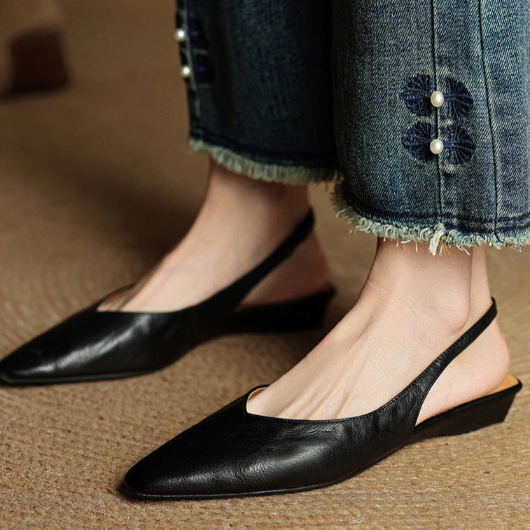 Amelie Genuine Leather Slingback Shoes