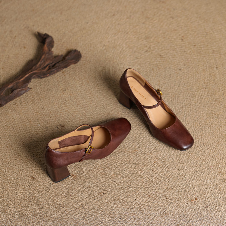 Lenara Authentic Leather High Heels